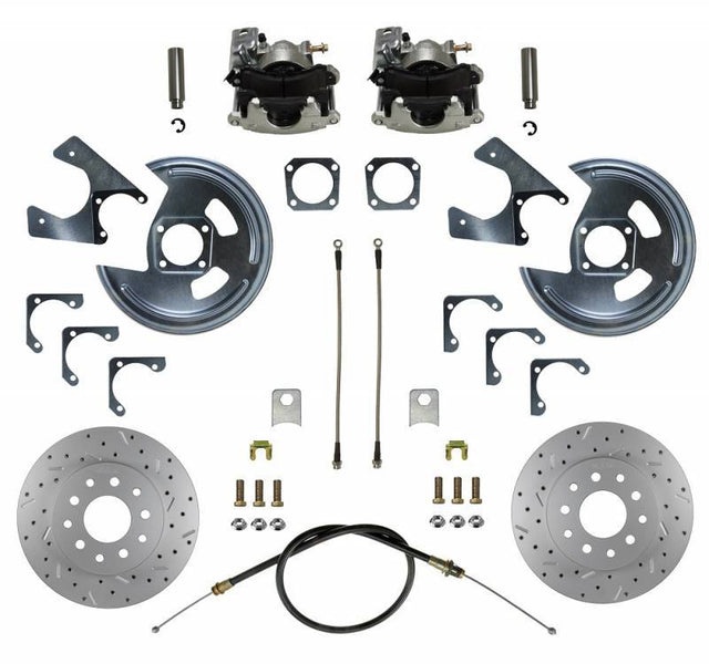 Brake Conversion Kit - DBKRC1002X - 1967-69 GM F Body Leed Brakes Rear Disc Brake Kit (D&S rotors; staggered) - Kanter Auto