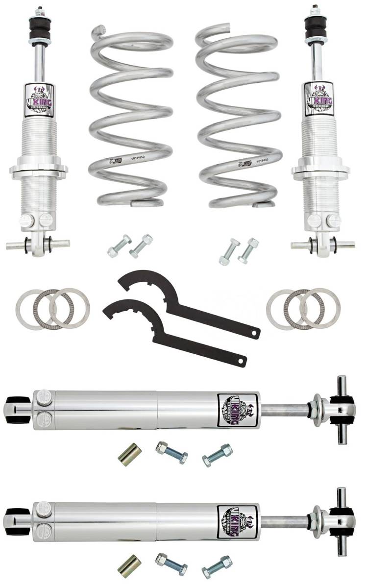 1964-1967 GM A Body (BB), 1965-1970 Chevy FS (SB) - Viking Warrior Front Coil-Over/Rear Smooth Body Shock Absorber Set - VTW205-550T - Kanter Auto